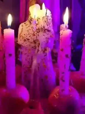 Velas usadas en ceremonia espiritual